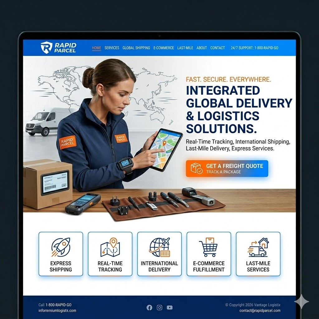 Courier & Delivery Website Preview
